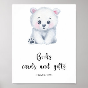 Polar baby bear - books cards and gifts poster