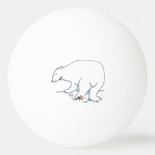 Polar Bear 1 star ping pong ball (Front)