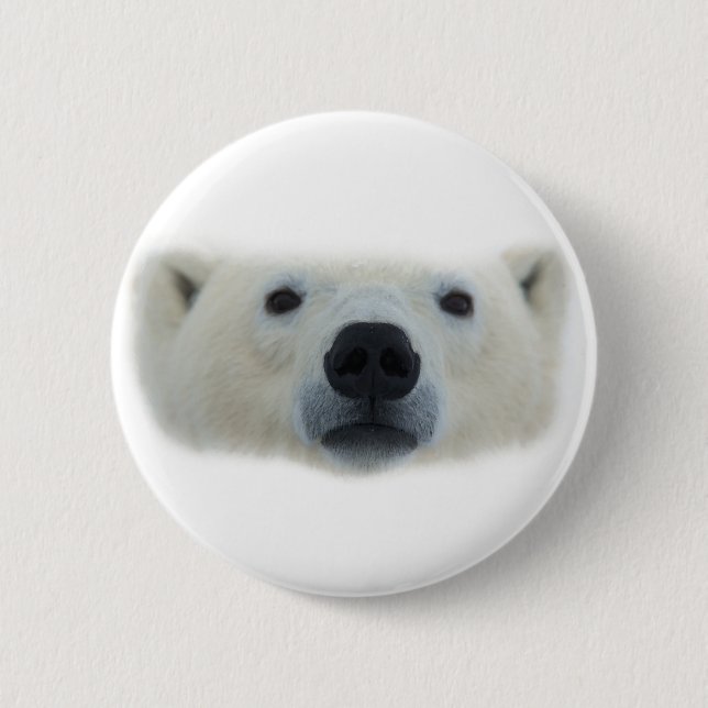 Polar Bear 6 Cm Round Badge (Front)