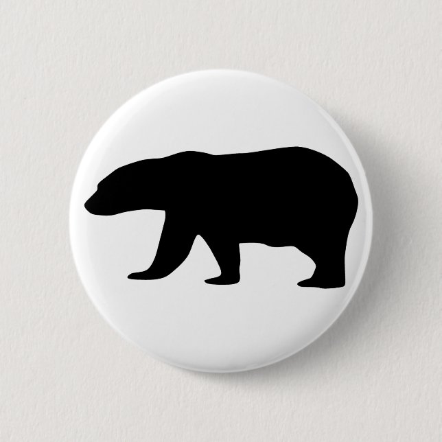 Polar Bear 6 Cm Round Badge (Front)