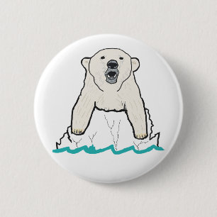 Polar Bear 6 Cm Round Badge