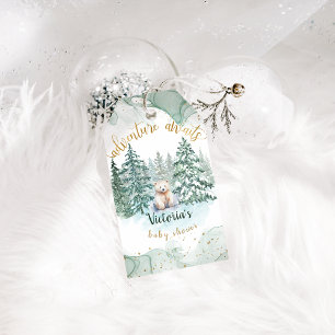 Polar Bear Adventure Awaits Cute Baby Shower  Gift Tags