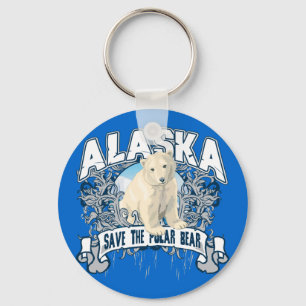 Polar Bear Alaska Key Ring