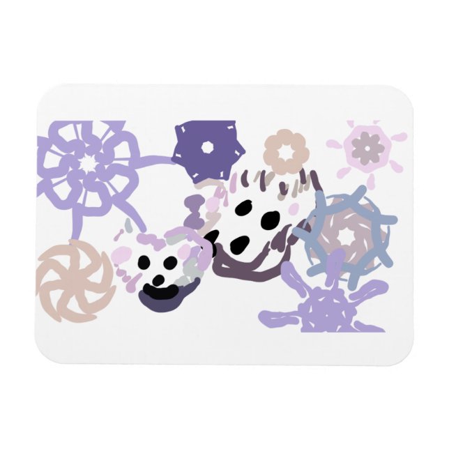 Polar Bear and baby winter Magnet (Horizontal)