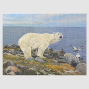Polar Bear and Eider Ducks on the Coast by Friese Tissue Paper