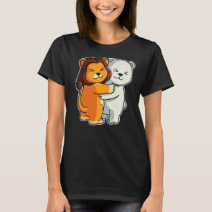 Polar Bear And Lion Cute Animals For Women Animal T-Shirt
