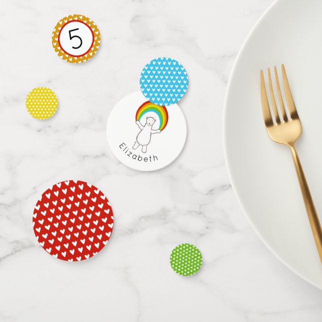 Polar Bear and Rainbow Table Confetti (Group)