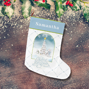 Polar Bear and Snowman Christmas Stocking