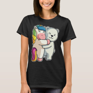 Polar Bear And Unicorn Cute Animals For Women Anim T-Shirt