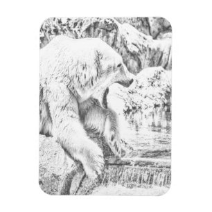 Polar bear and water magnet