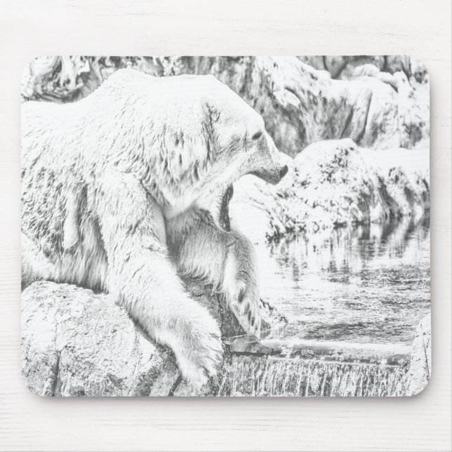 Polar bear and water mouse pad (Front)