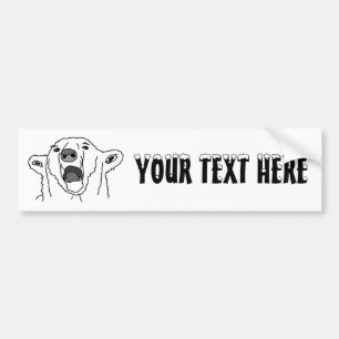 Polar Bear And Your Text Bumper Sticker