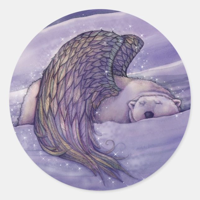 Polar Bear Angel Stickers (Front)