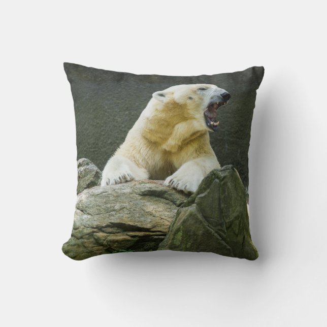 Polar Bear - Angry Cushion (Front)