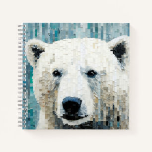 Polar Bear Animal Art Decor Paint Mosaic Notebook