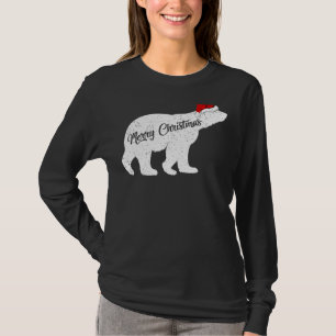 Polar Bear Animal Lover Xmas Santa Hat Polar Bear  T-Shirt