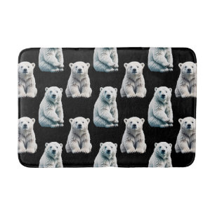 Polar Bear Animal Pattern Design Bath Mat