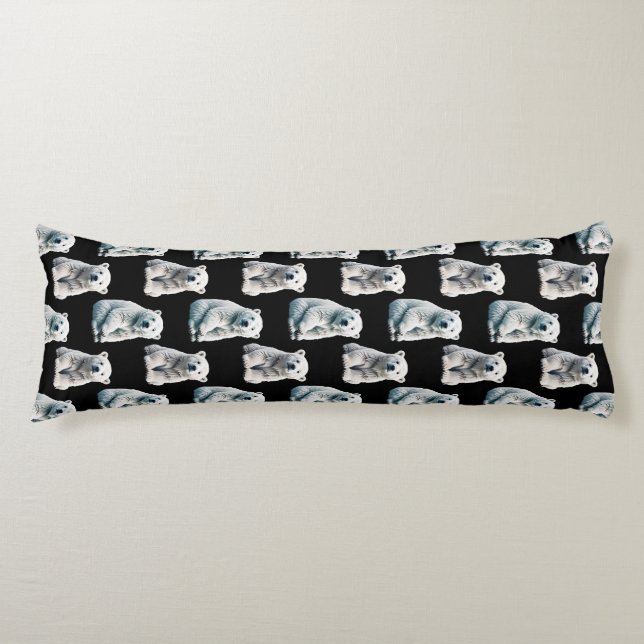 Polar Bear Animal Pattern Design  Body Cushion (Front)