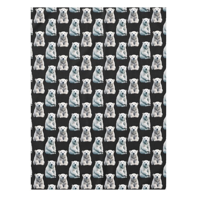 Polar Bear Animal Pattern Design  Tablecloth (Front)