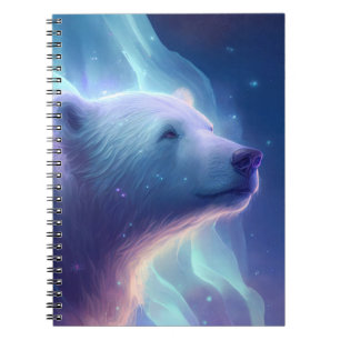 Polar Bear Animal Portrait Painting Wildlife Free Notebook