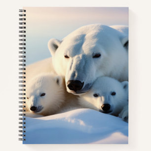 Polar Bear Animal Wild Beauty Freedom Wilderness Notebook