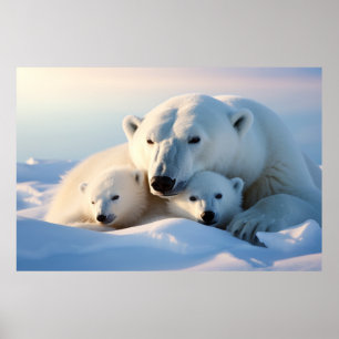 Polar Bear Animal Wild Beauty Freedom Wilderness  Poster