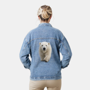 Polar Bear Approaching Denim Jacket