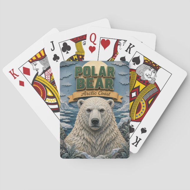 Polar Bear Arctic Coast POPCUT Playing Cards (Back)