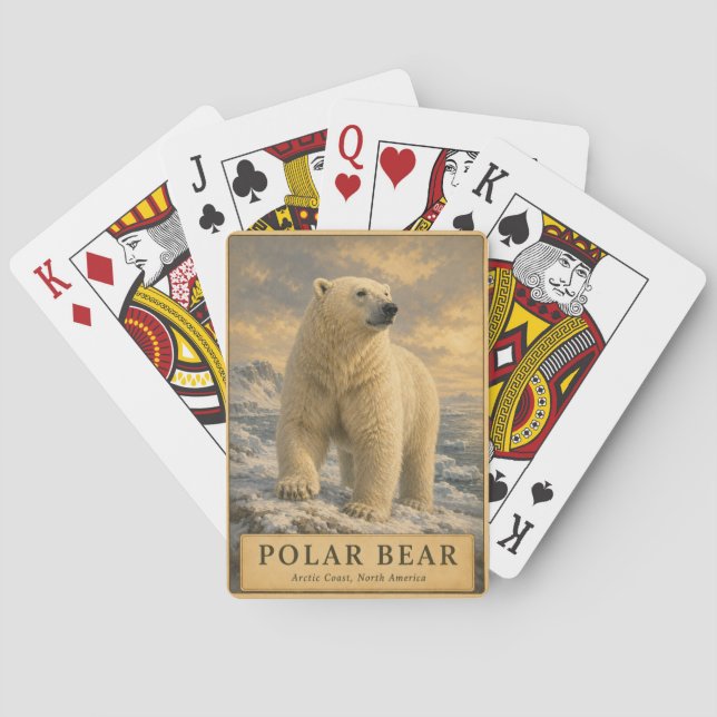 Polar Bear Arctic Coast VINTAGE Playing Cards (Back)