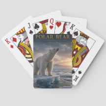 Polar Bear Arctic Sea Ice ANIMALS Poker Cards