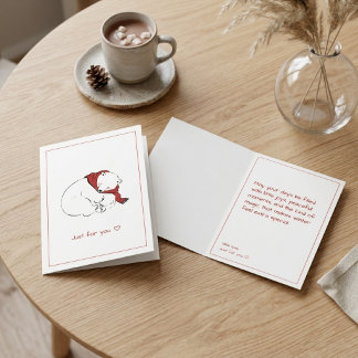 Polar Bear Arctic Winter Warm Wishes Note Card