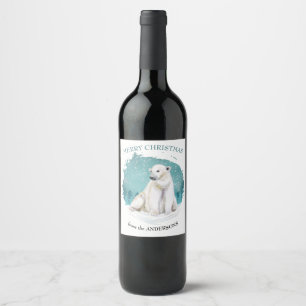 Polar Bear Arctic Winter Wine Label