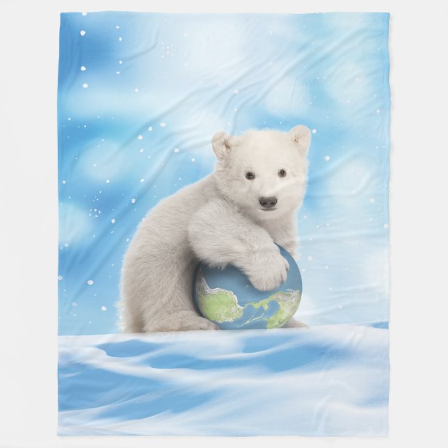 Polar Bear Arctic World Blanket (Front)