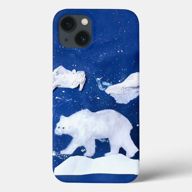 Polar Bear "Art by Kids" Case-Mate iPhone Case (Back)