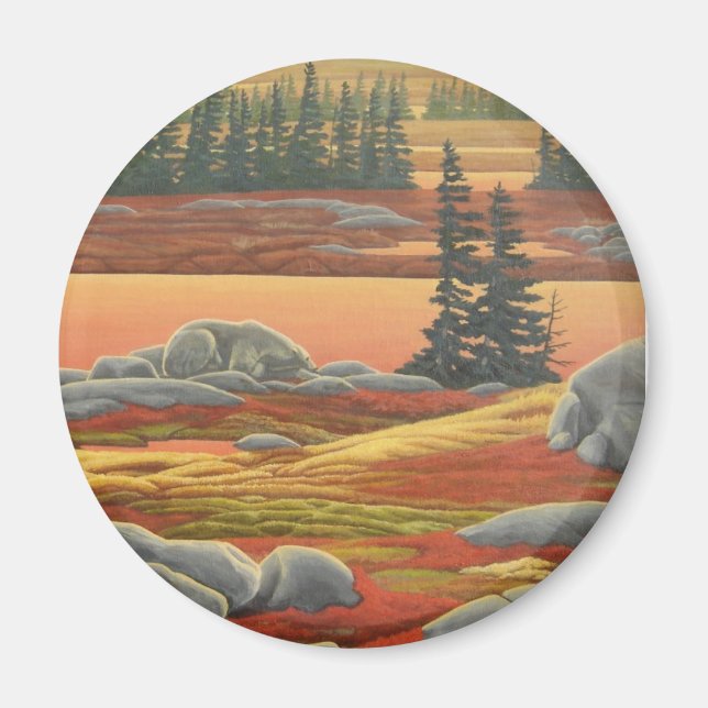 Polar Bear Art Fridge Magent Wildlife Art Gifts Magnet (Front)