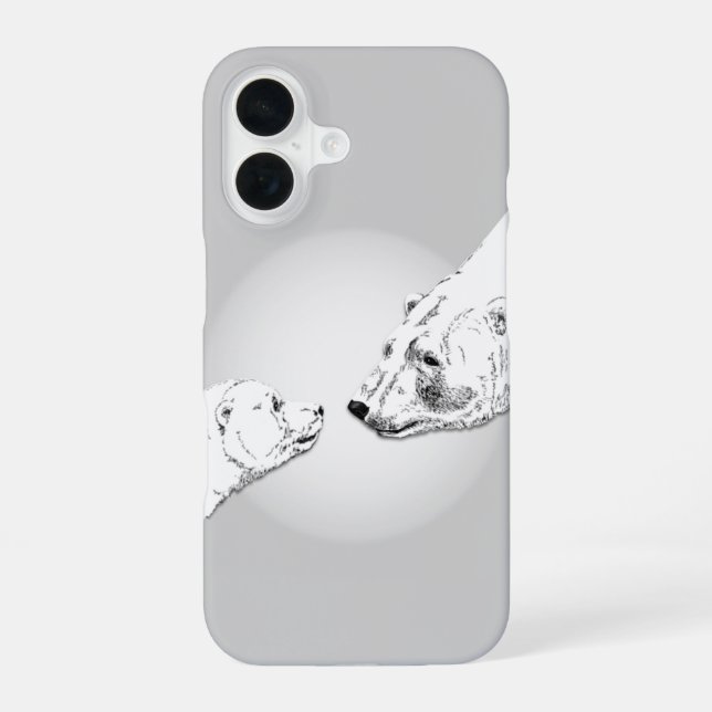 Polar Bear Art iPhone Cases Bear Art iPhone Case (Back)