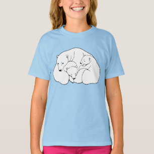 Polar Bear Art Kids Hoodie Bear Cubs Kids Hoodie T-Shirt