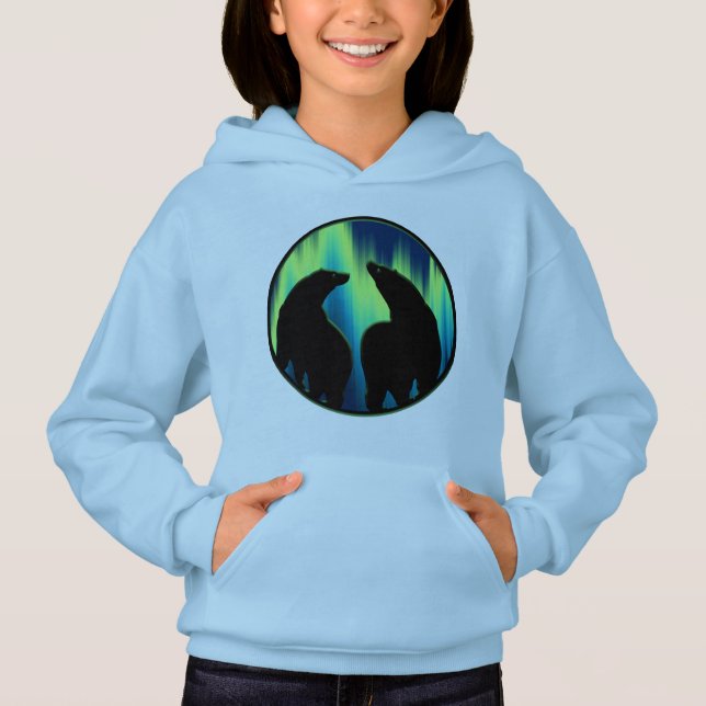 Polar Bear Art Kid's Hoodie Bear Kid's Hoodie (Front)