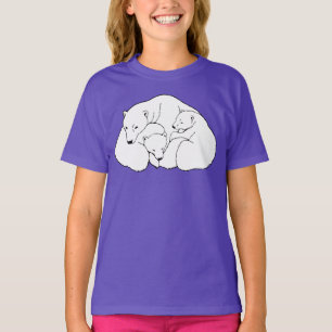 Polar Bear Art Kid's Shirt Bear Cubs Sweatshirt