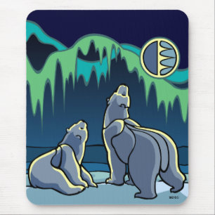 Polar Bear Art Mousepad Stylish Wildlife Mousepad
