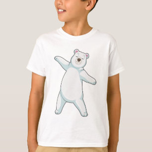 Polar bear at Yoga Fitness in Standing T-Shirt