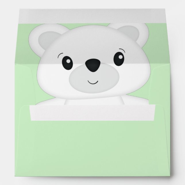 Polar Bear Baby Shower Envelope (Back (Bottom))