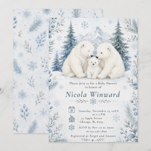 Polar Bear Baby Shower Invitation