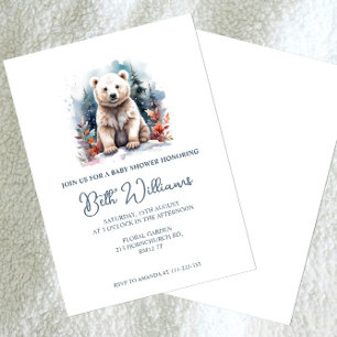 Polar Bear Baby Shower Invitation