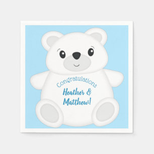 Polar Bear Baby Shower Napkin