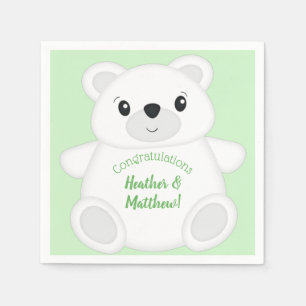 Polar Bear Baby Shower Napkin
