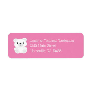 Polar Bear Baby Shower Pink
