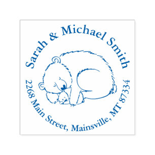 Polar Bear Baby Shower Self-inking Stamp