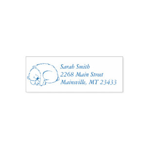 Polar Bear Baby Shower Self-inking Stamp