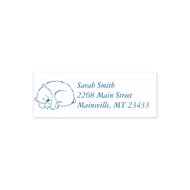 Polar Bear Baby Shower Self-inking Stamp (Design)